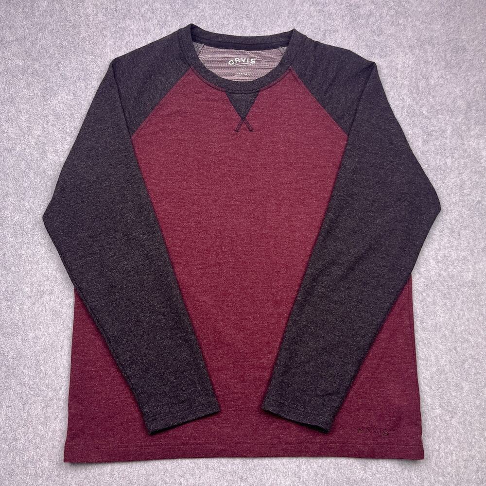 Orvis Thermal Shirt Men's Large Red Sleeve Pullover